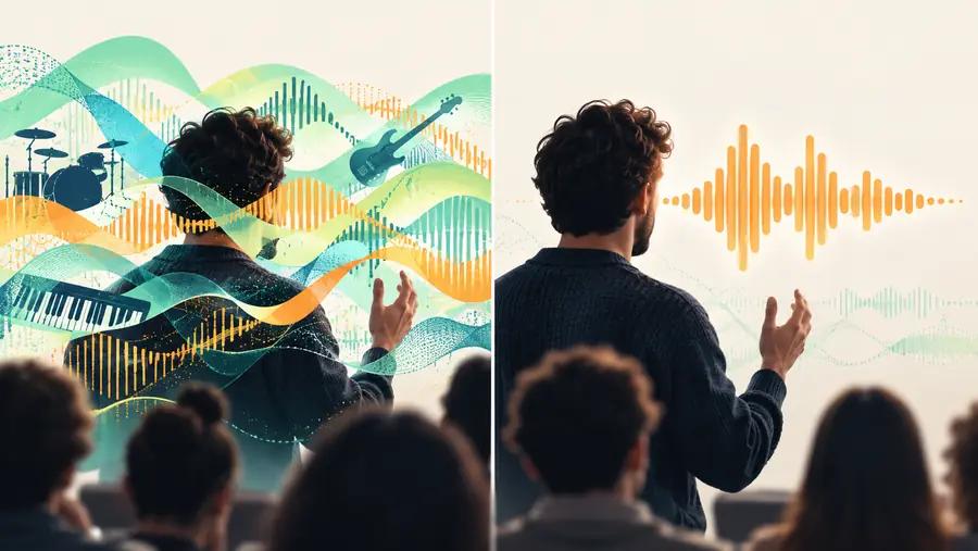 Illustration eines Beispiels für die Audiobearbeitung eines Videos
